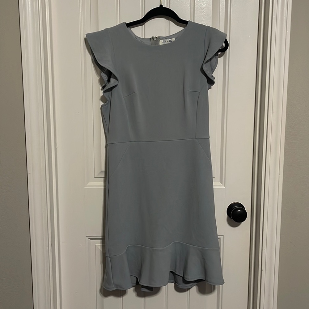 She + Sky Slate Blue Dress